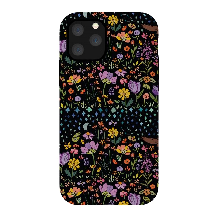 iPhone 11 Pro StrongFit Whimsical Night Forest by Pom Graphic Design