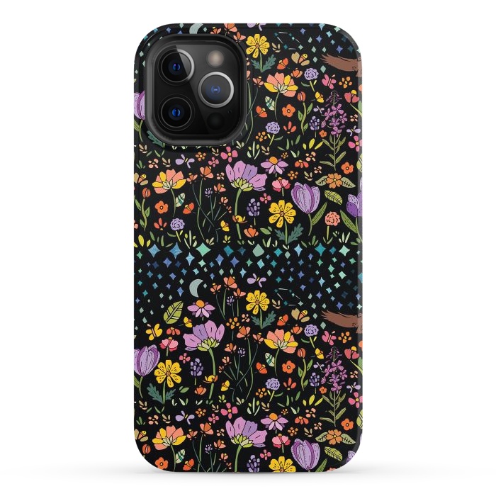 iPhone 12 Pro StrongFit Whimsical Night Forest by Pom Graphic Design