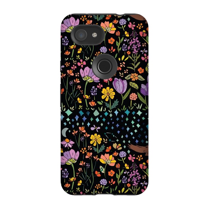 Pixel 3A StrongFit Whimsical Night Forest II by Pom Graphic Design