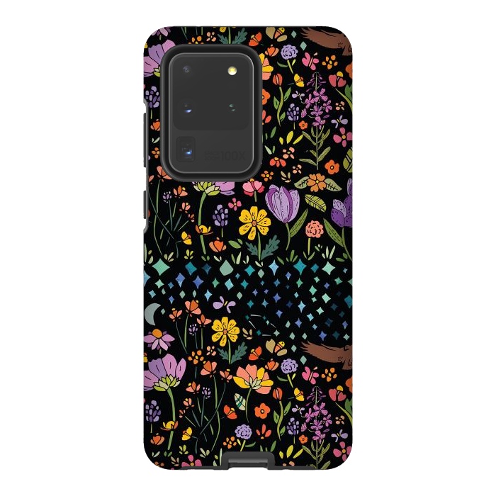 Galaxy S20 Ultra StrongFit Whimsical Night Forest II by Pom Graphic Design