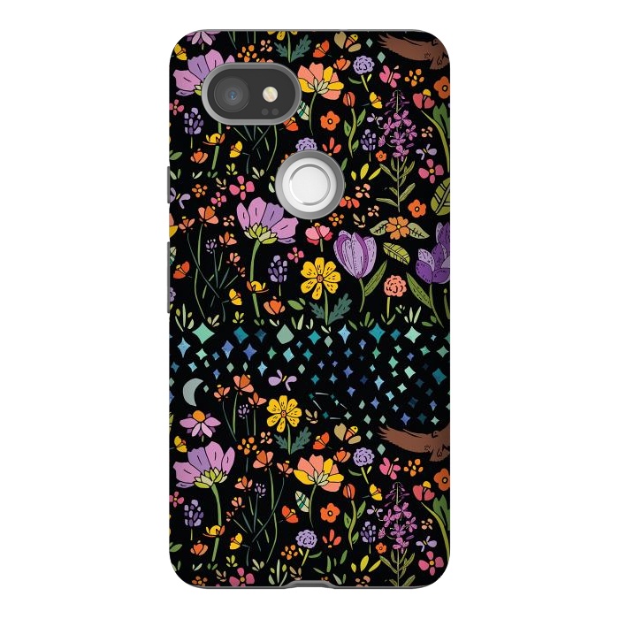 Pixel 2XL StrongFit Whimsical Night Forest II by Pom Graphic Design
