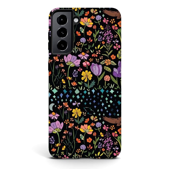 Galaxy S21 StrongFit Whimsical Night Forest II by Pom Graphic Design