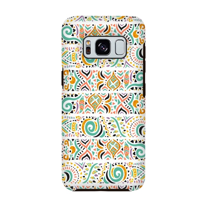 Galaxy S8 StrongFit Jungle doodles day by Pom Graphic Design
