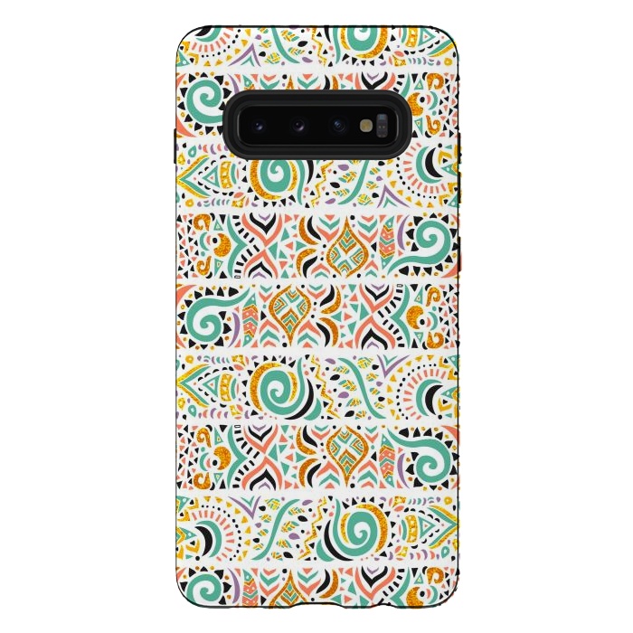 Galaxy S10 plus StrongFit Jungle doodles day by Pom Graphic Design