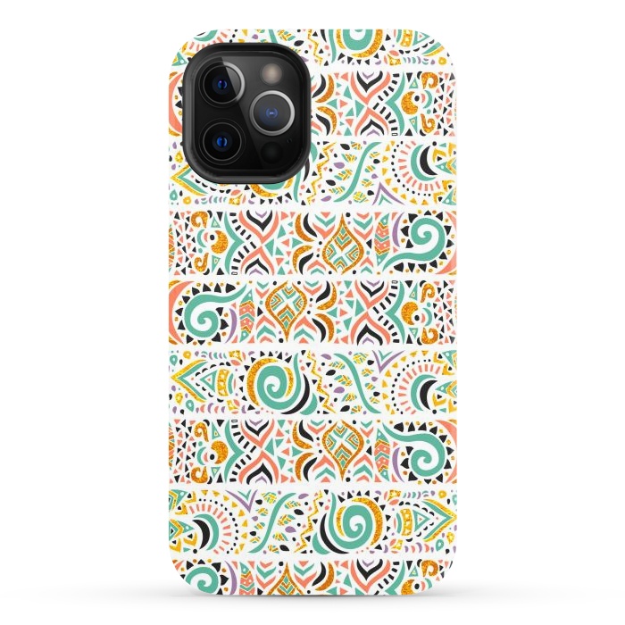iPhone 12 Pro StrongFit Jungle doodles day by Pom Graphic Design