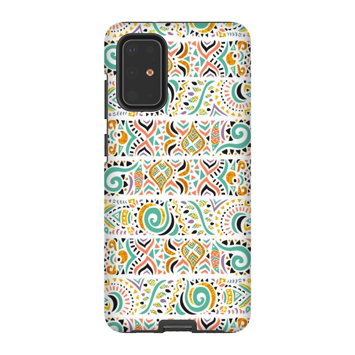 Galaxy S20 Plus StrongFit Jungle doodles day by Pom Graphic Design