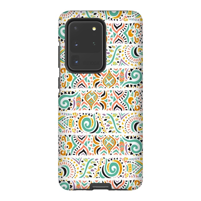 Galaxy S20 Ultra StrongFit Jungle doodles day by Pom Graphic Design