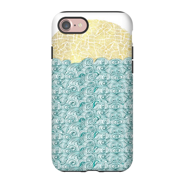 iPhone 7 StrongFit Ocean waves  by Pom Graphic Design