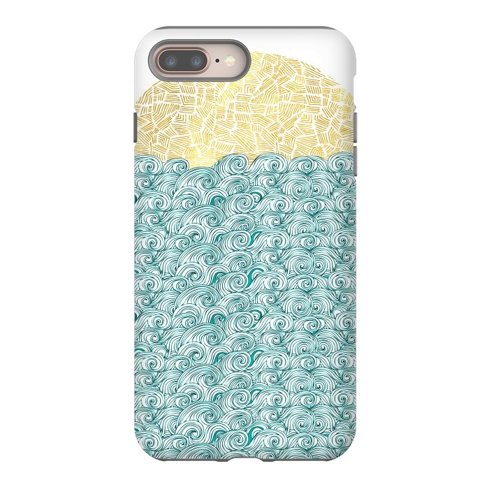 iPhone 7 plus StrongFit Ocean waves  by Pom Graphic Design