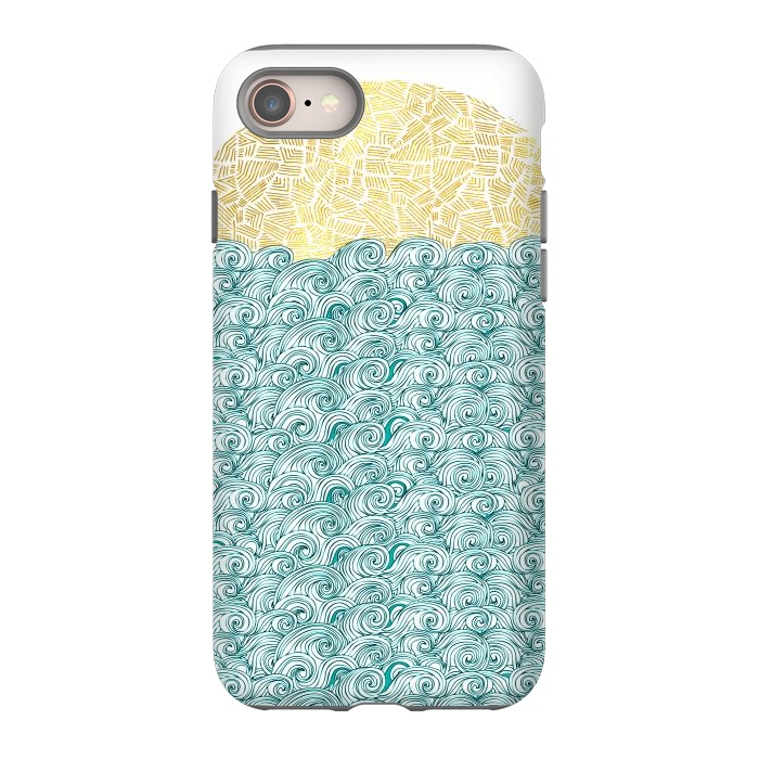 iPhone SE StrongFit Ocean waves  by Pom Graphic Design