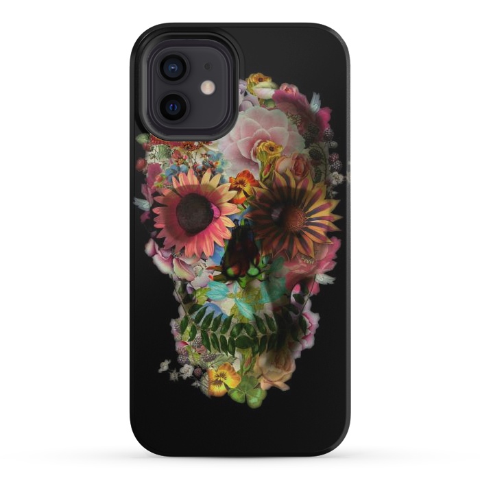 iPhone 12 mini StrongFit Skull 2 Black by Ali Gulec
