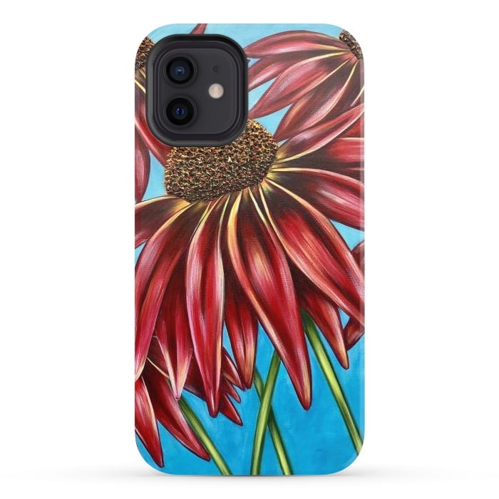 iPhone 12 StrongFit Cone Flowers por Denise Cassidy Wood