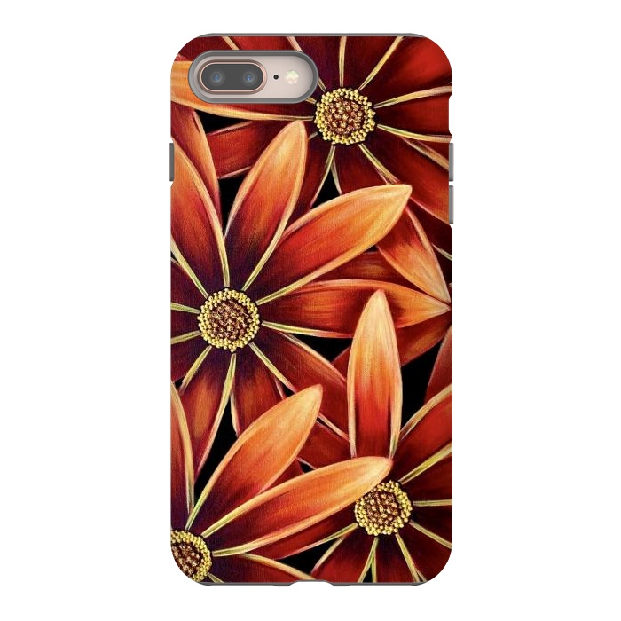 iPhone 8 plus StrongFit Ginger Daisies by Denise Cassidy Wood