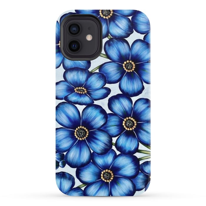 iPhone 12 StrongFit Forget Me Not by Denise Cassidy Wood
