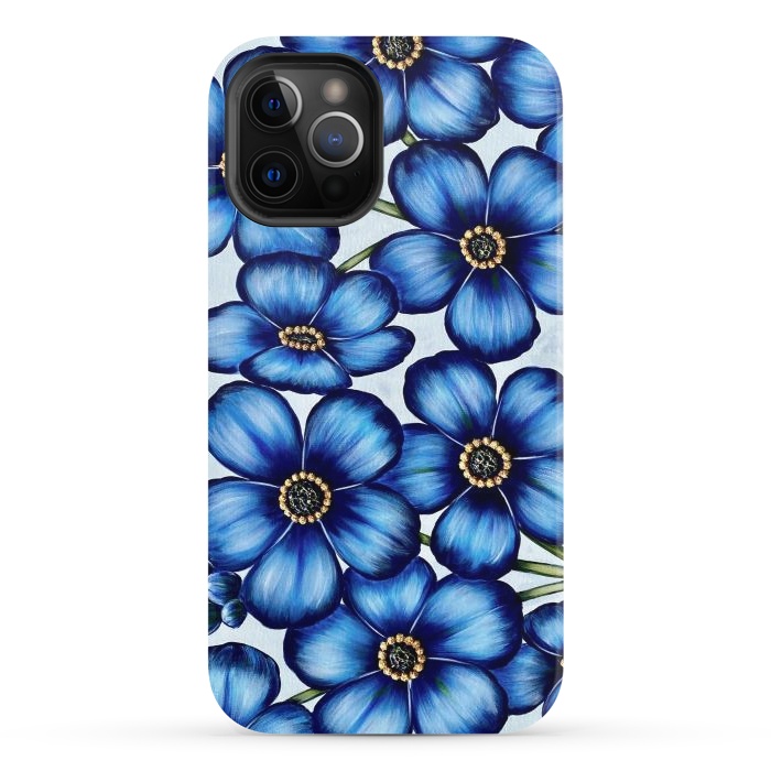 iPhone 12 Pro StrongFit Forget Me Not by Denise Cassidy Wood