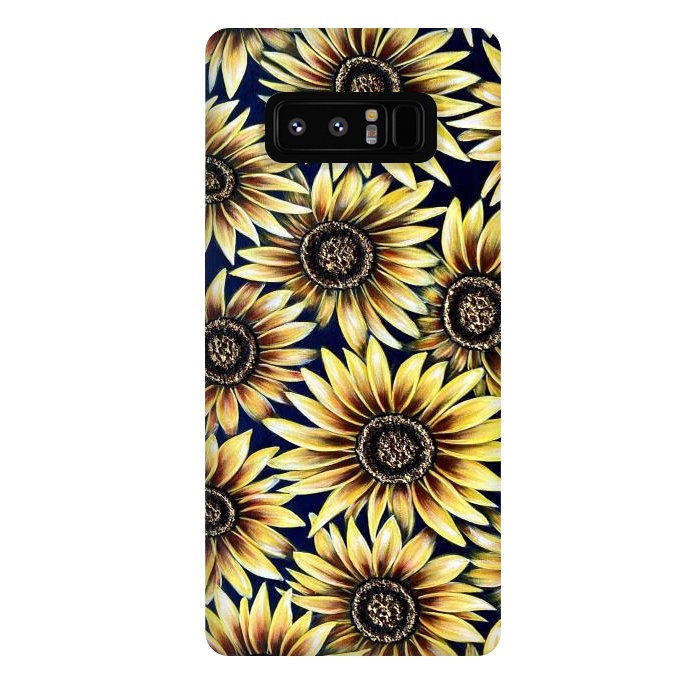 Galaxy Note 8 StrongFit Sunflowers by Denise Cassidy Wood