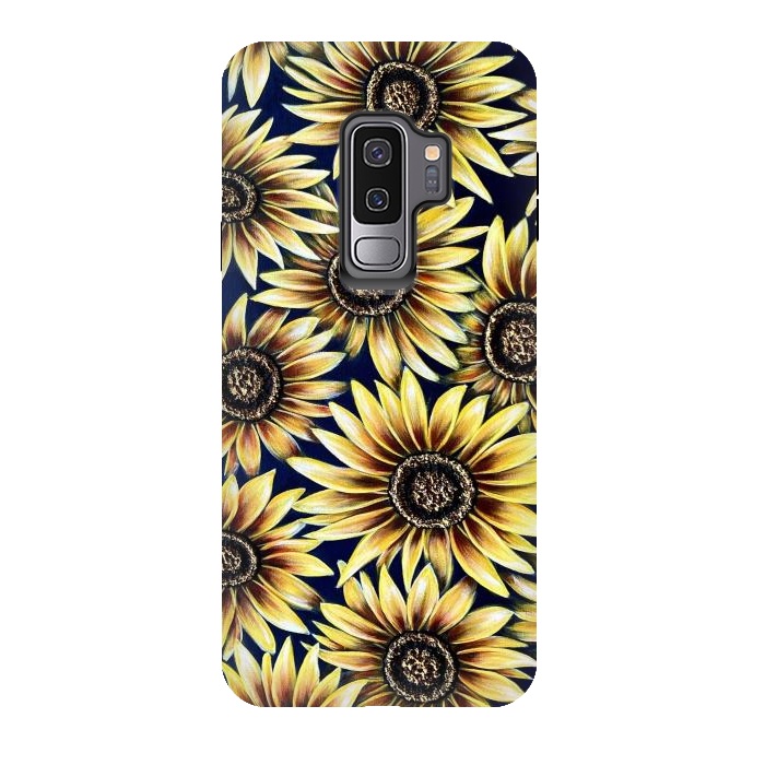 Galaxy S9 plus StrongFit Sunflowers by Denise Cassidy Wood