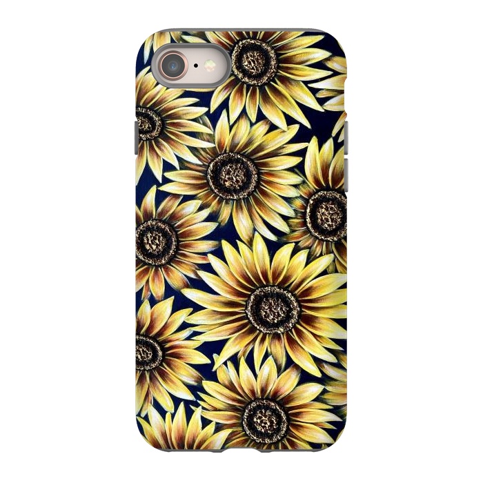 iPhone 8 StrongFit Sunflowers by Denise Cassidy Wood