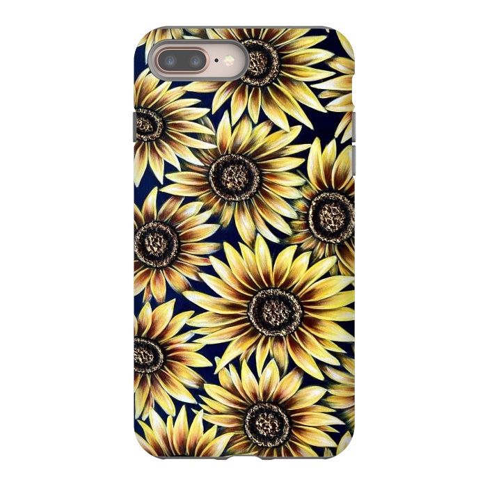 iPhone 8 plus StrongFit Sunflowers by Denise Cassidy Wood