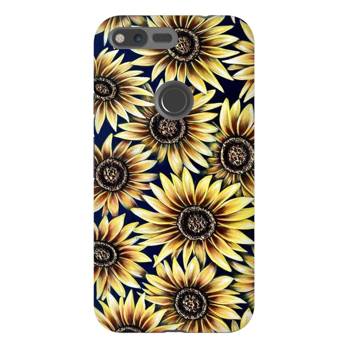 Pixel XL StrongFit Sunflowers by Denise Cassidy Wood