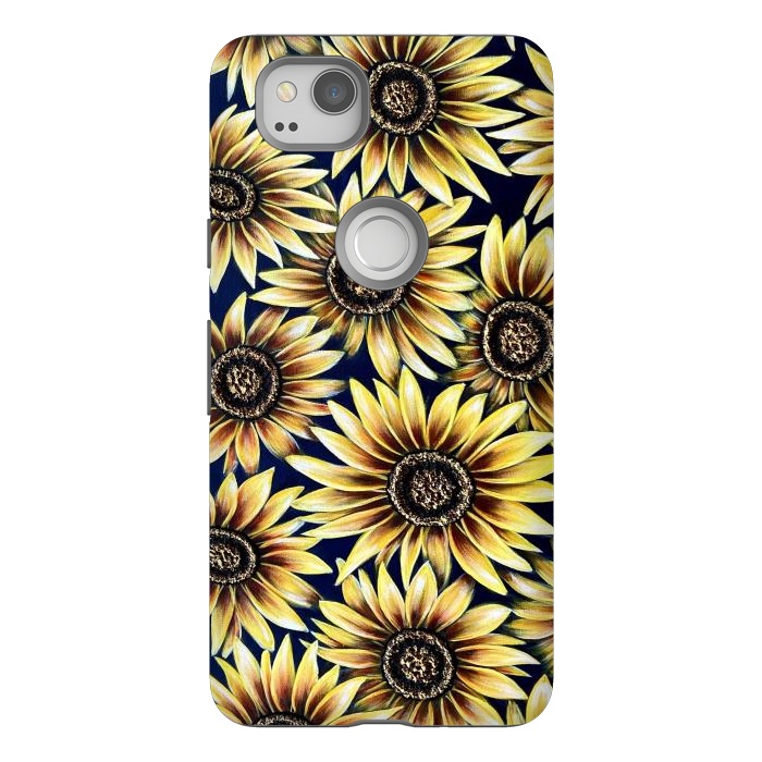 Pixel 2 StrongFit Sunflowers by Denise Cassidy Wood