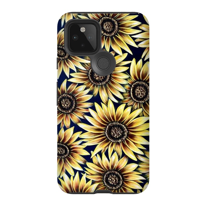 Pixel 5 StrongFit Sunflowers by Denise Cassidy Wood