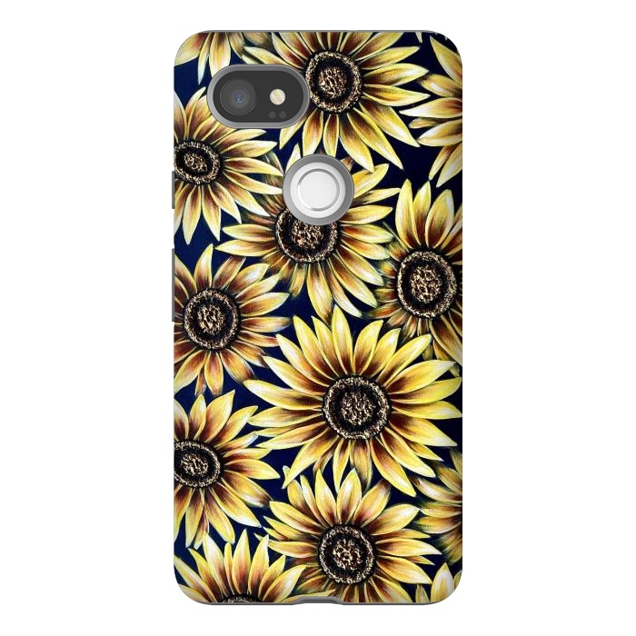 Pixel 2XL StrongFit Sunflowers by Denise Cassidy Wood