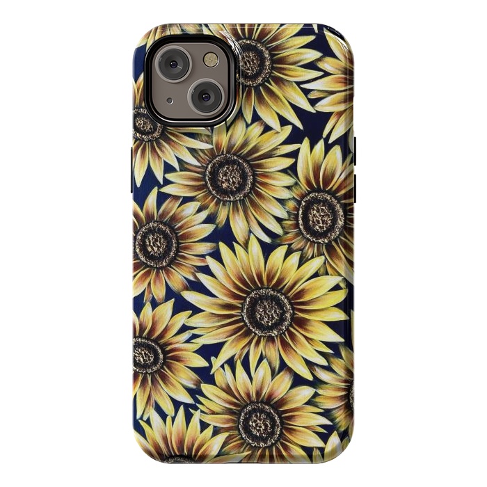 iPhone 14 Plus StrongFit Sunflowers by Denise Cassidy Wood