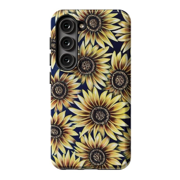 Galaxy S23 StrongFit Sunflowers by Denise Cassidy Wood