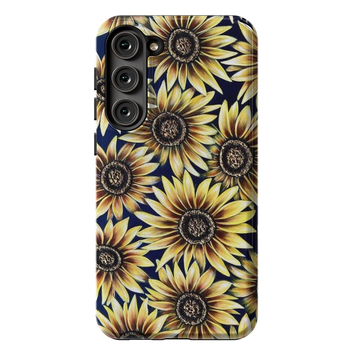 Galaxy S23 Plus StrongFit Sunflowers by Denise Cassidy Wood