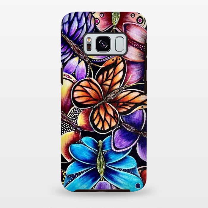 Galaxy S8 plus StrongFit Butterflies by Denise Cassidy Wood