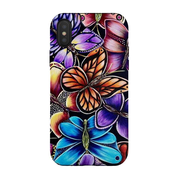 iPhone Xs / X StrongFit Butterflies by Denise Cassidy Wood