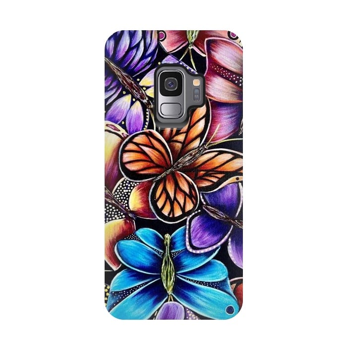 Galaxy S9 StrongFit Butterflies by Denise Cassidy Wood