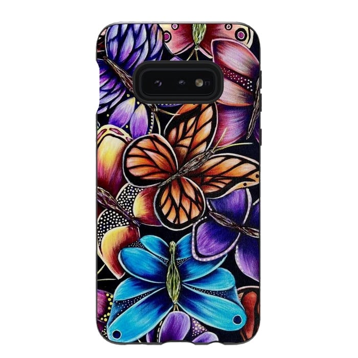Galaxy S10e StrongFit Butterflies by Denise Cassidy Wood