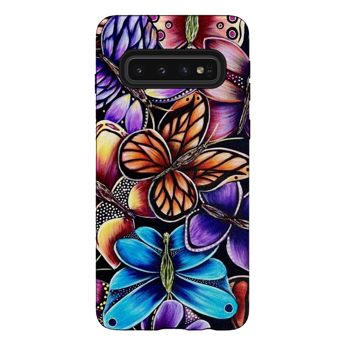 Galaxy S10 StrongFit Butterflies by Denise Cassidy Wood