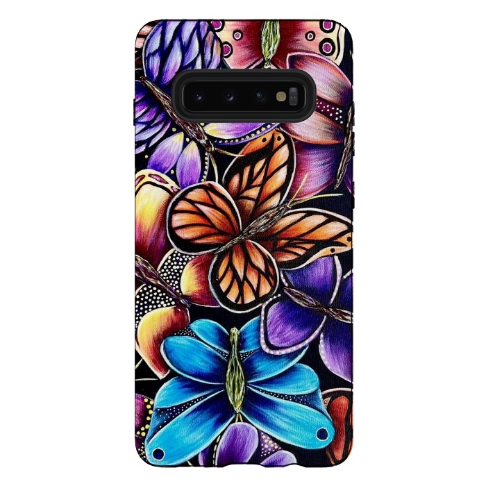 Galaxy S10 plus StrongFit Butterflies by Denise Cassidy Wood