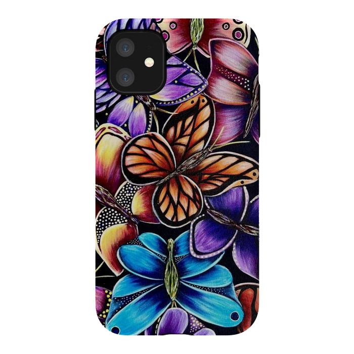 iPhone 11 StrongFit Butterflies by Denise Cassidy Wood