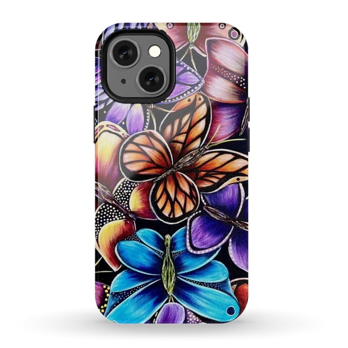 iPhone 12 mini StrongFit Butterflies by Denise Cassidy Wood
