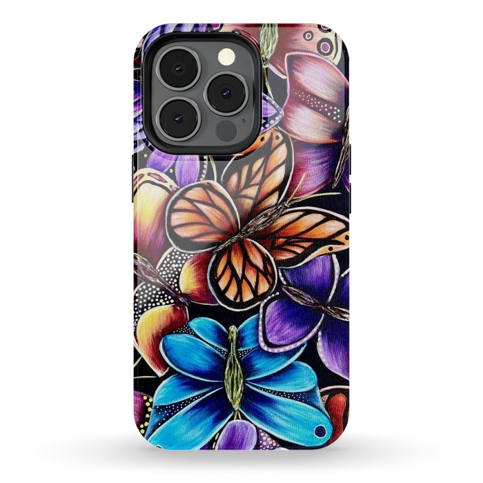 iPhone 13 pro StrongFit Butterflies by Denise Cassidy Wood