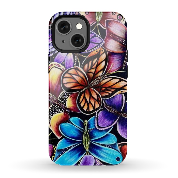 iPhone 13 mini StrongFit Butterflies by Denise Cassidy Wood