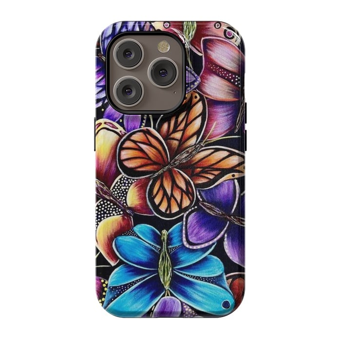 iPhone 14 Pro StrongFit Butterflies by Denise Cassidy Wood