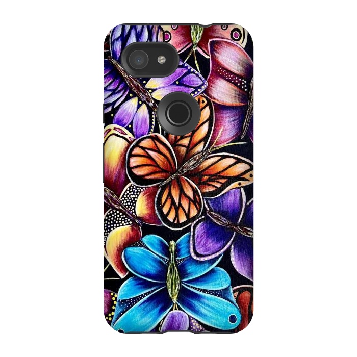 Pixel 3A StrongFit Butterflies by Denise Cassidy Wood