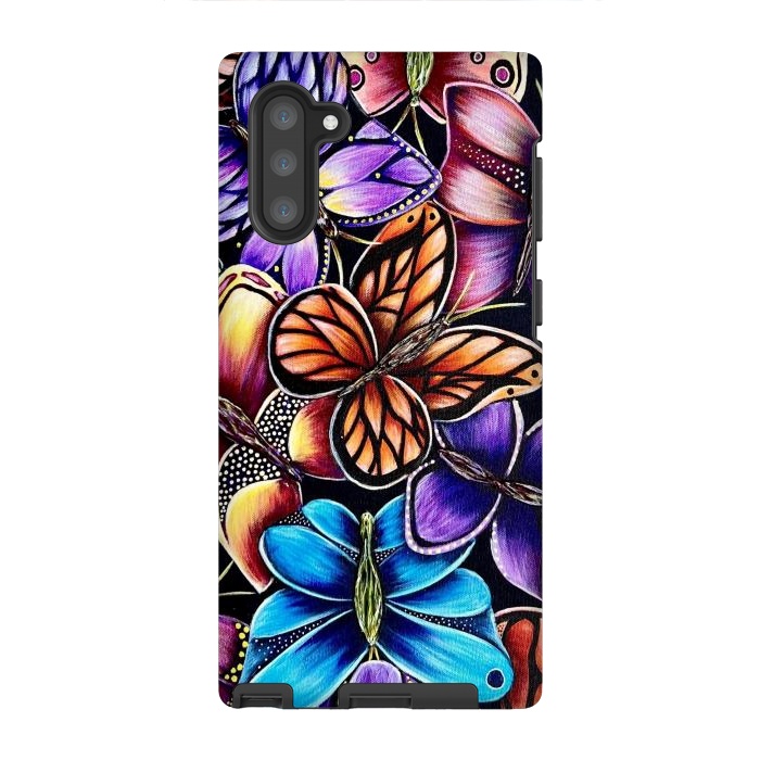 Galaxy Note 10 StrongFit Butterflies by Denise Cassidy Wood