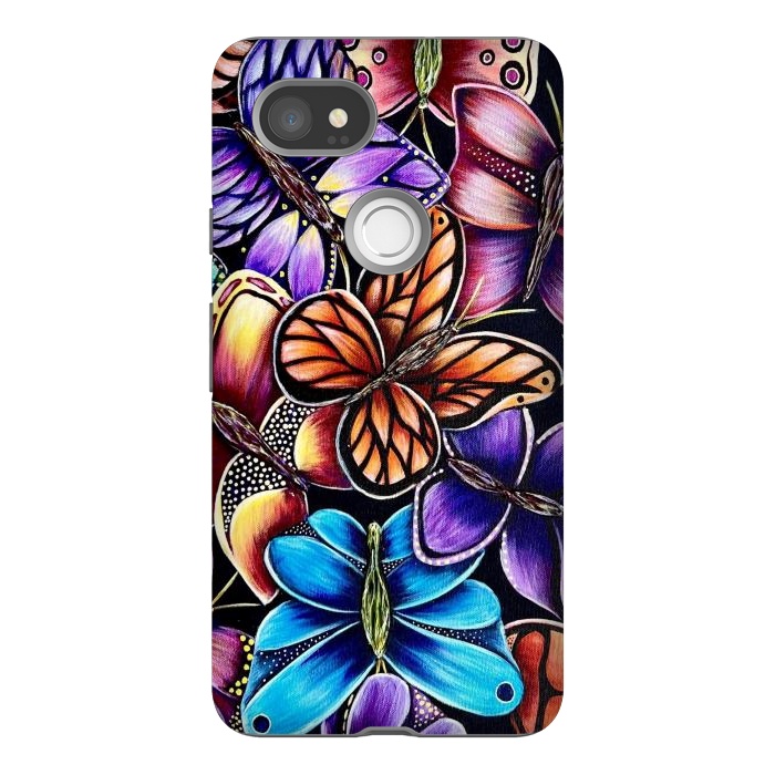 Pixel 2XL StrongFit Butterflies by Denise Cassidy Wood