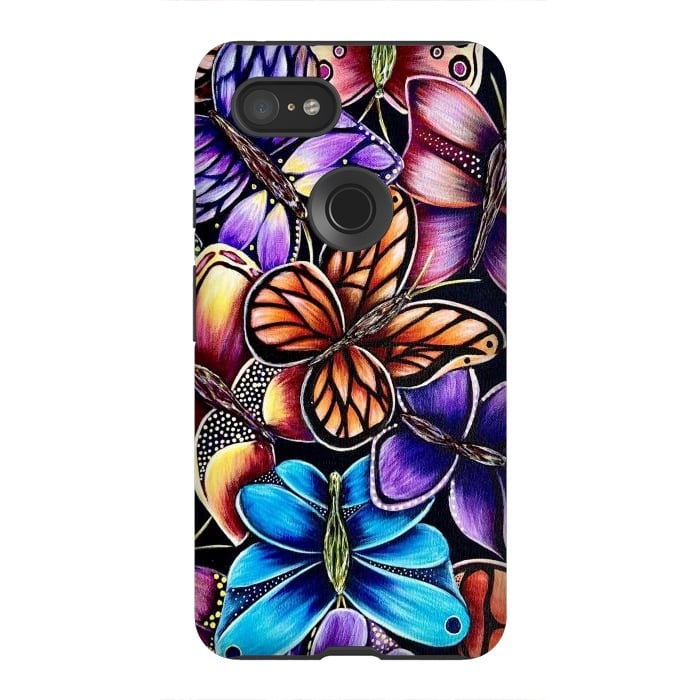 Pixel 3XL StrongFit Butterflies by Denise Cassidy Wood