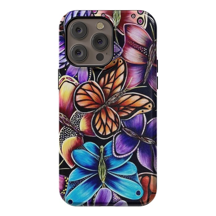 iPhone 14 Pro max StrongFit Butterflies by Denise Cassidy Wood
