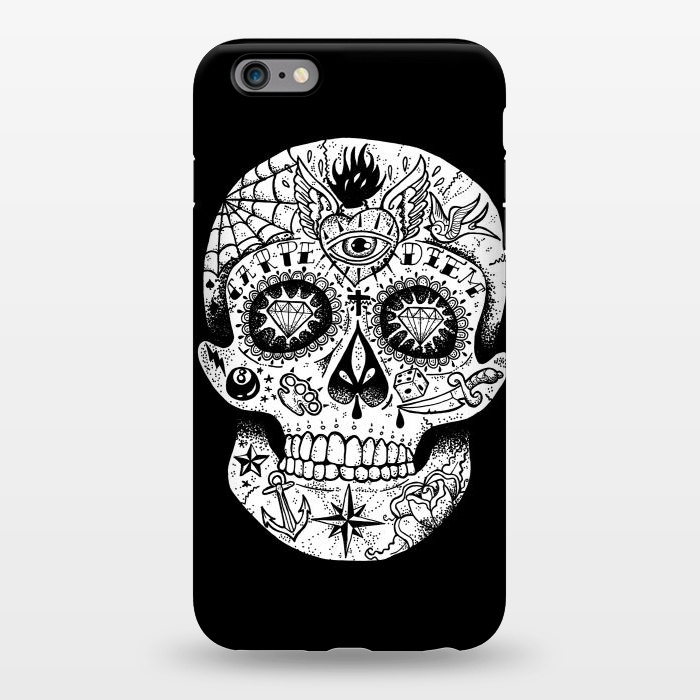 iPhone 6/6s plus StrongFit Tattooed Skull by Mitxel Gonzalez