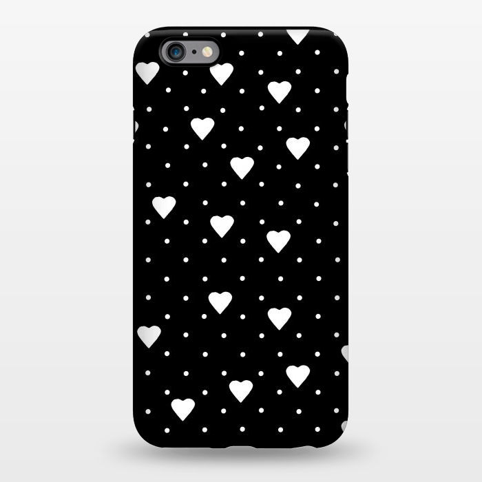 iPhone 6/6s plus StrongFit Pin Point Hearts White by Project M