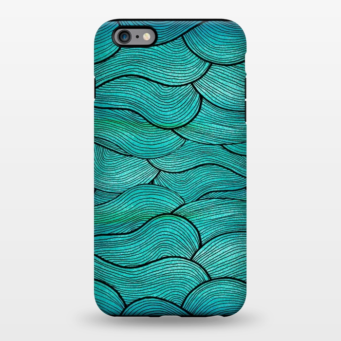 iPhone 6/6s plus StrongFit Sea Waves Pattern by Pom Graphic Design
