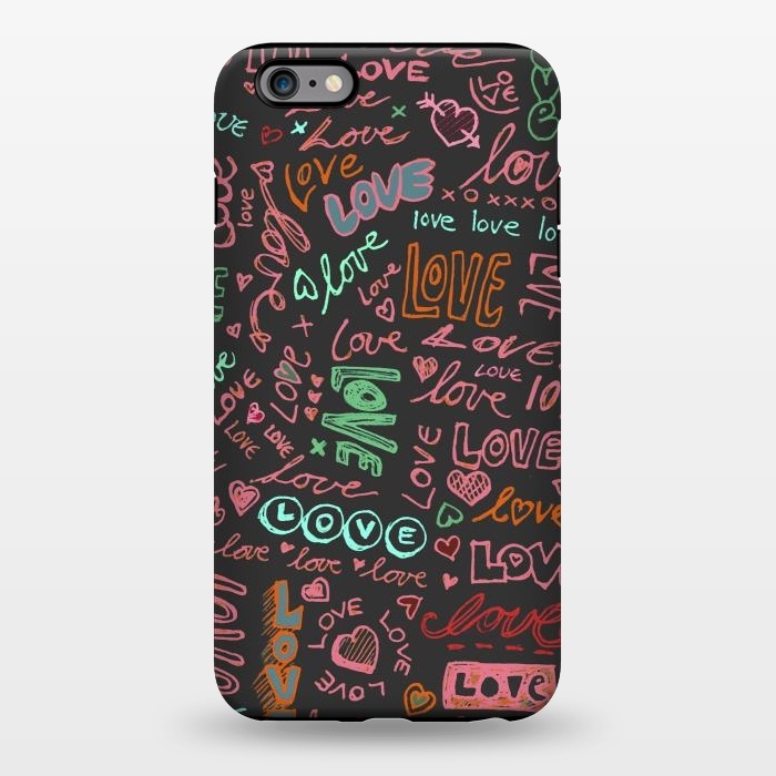 iPhone 6/6s plus StrongFit Love Love Love ballpoint doodles by Micklyn Le Feuvre